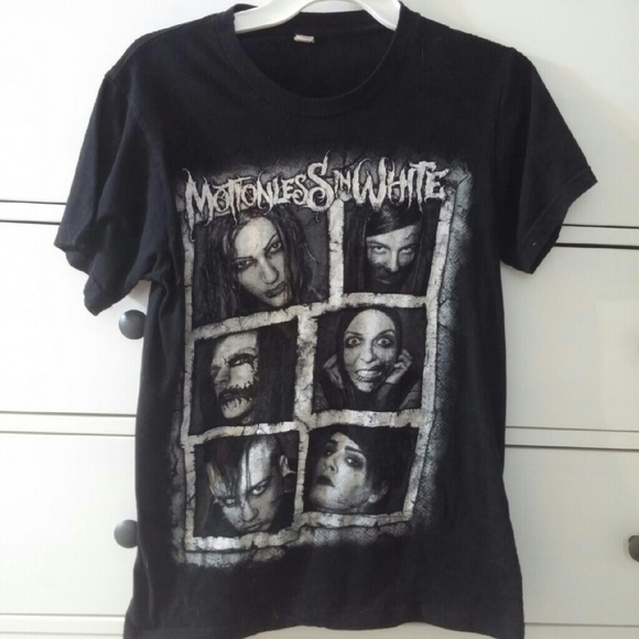 Motionless In White Faces Band T-Shirt