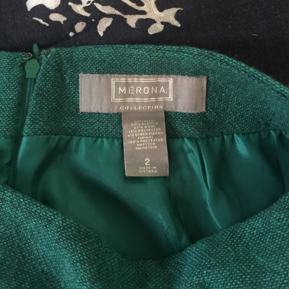 Teal tweed skirt - Picture 2 of 2