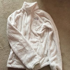 Fuzzy north face zip up!