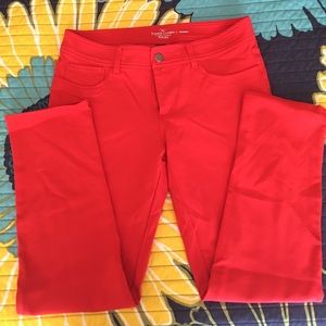 Bright Red Skinny Ponte Pants