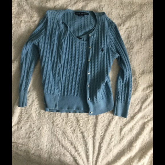 Ralph Lauren light blue two-piece sweater
