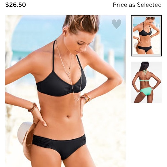 Black Victoria's Secret Halter bralette swim top