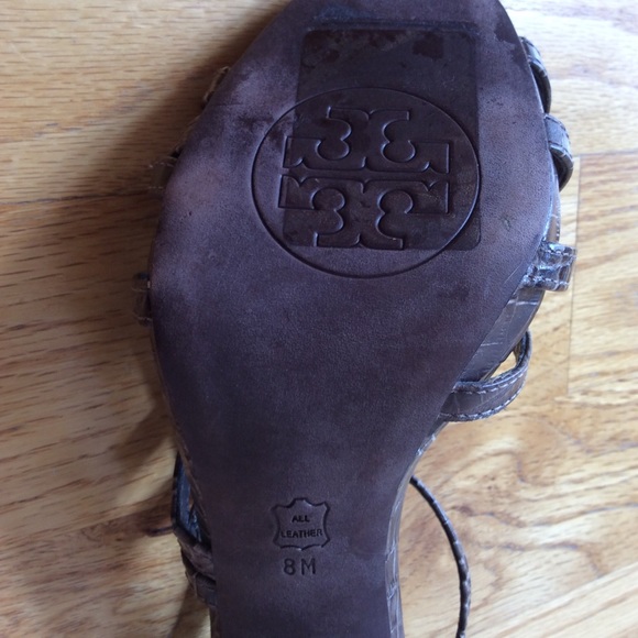 Tory burch brown snake skin sandal - Picture 4 of 4