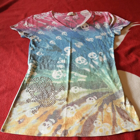 🌺Tie dye skull shirt🌺