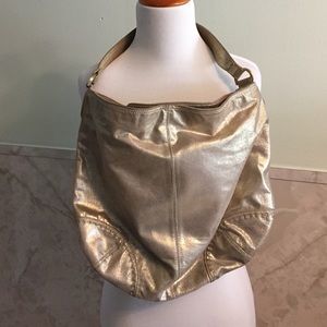 NWT Sigrid Olsen Leather Gold Hobo Purse