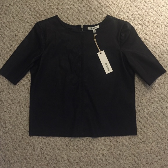 NWT BB Dakota faux leather top