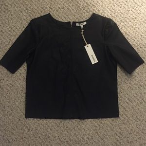 NWT BB Dakota faux leather top