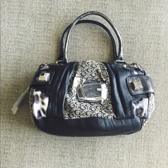 Guess Grey Multi-pattern Purse