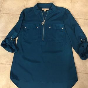 Michael Kors teal blouse