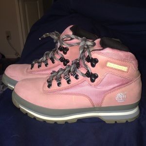 Women's pink timberland boots!