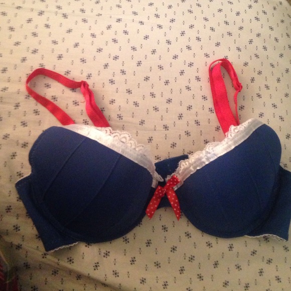 Red white and blue bra