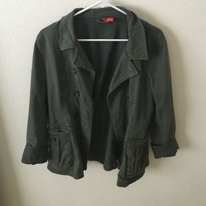Army green utility jacket