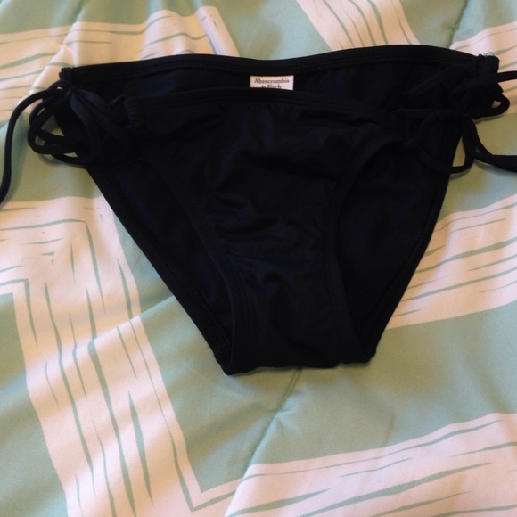 Plain black Abercrombie swim bottoms