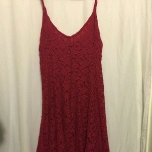 American eagle red lace dress