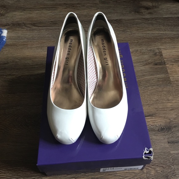 Madden girl white heels