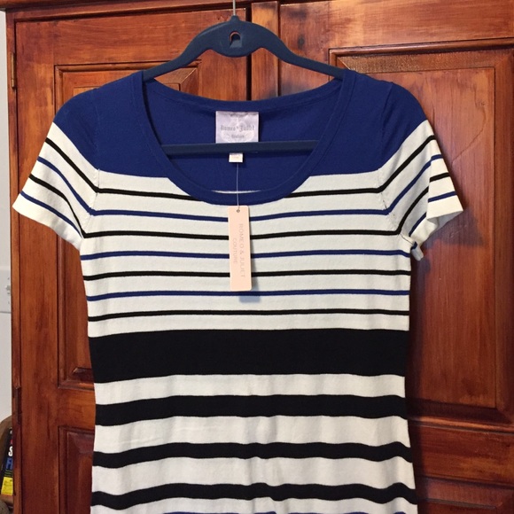 Romeo & Juliet Couture Stripped Sweater Dress - M