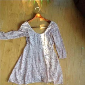 Free People Lavender Lace Skater / baby doll dress