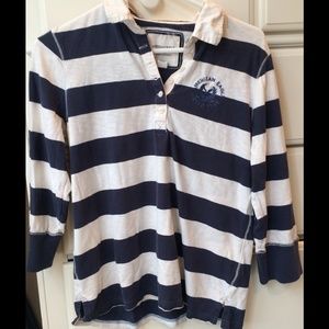 *SALE* AE Women's Rugby Shirt, Navy striped