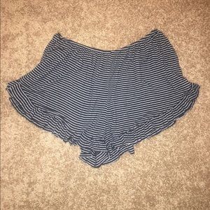 Brandy Melville Blue and White Striped Short