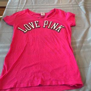 Pink Victoria secrets shirt.