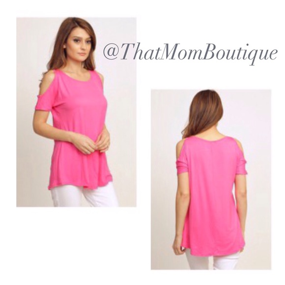 βοΈLAST ONEβ΅οΈ Size Small- Cold Shoulder Jersey Tee - Picture 2 of 3