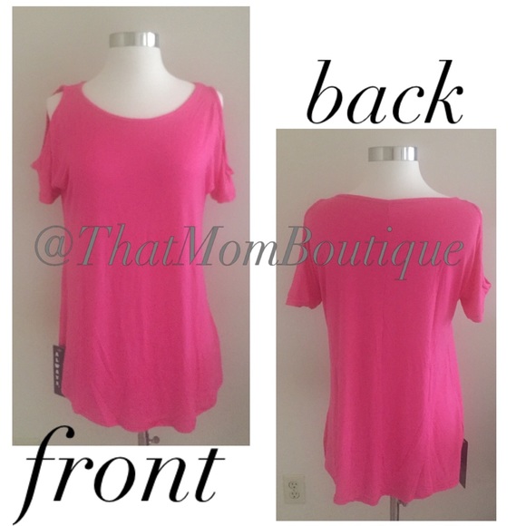 βοΈLAST ONEβ΅οΈ Size Small- Cold Shoulder Jersey Tee - Picture 3 of 3