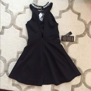 New Bebe Black Dress xs fit and flare