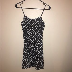 White and Black Daisy Dress