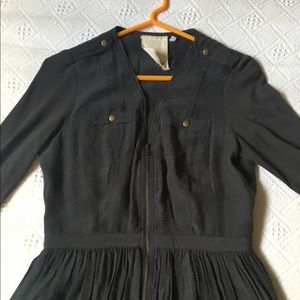 Anthropologie 3/4 sleeved Slate Gray Dress