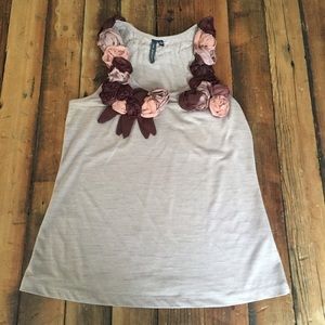 Anthropologie Top with Floral Detail
