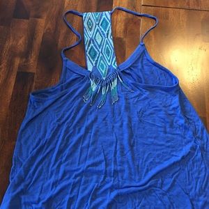 Tribal beaded back tank