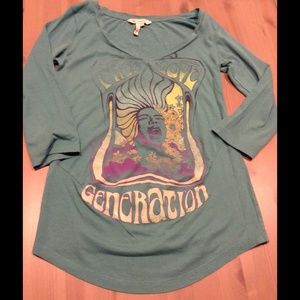 BCBG GENERATION T Shirt Graphic Tee L