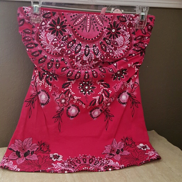 Embellished Strapless Top