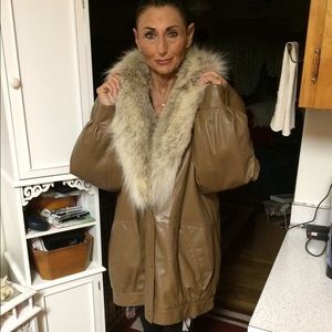 ⬇️EUC/Worn 1x/Jordon Keith/Leathr/Fox/Driving Coat