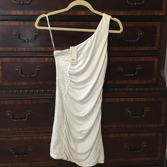 One shoulder BeBe dress