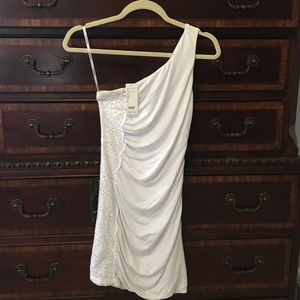 One shoulder BeBe dress