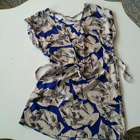 Aqua 100% silk dress