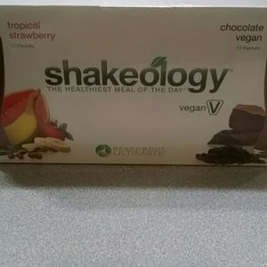 Vegan chocolate and strawberry shakeology