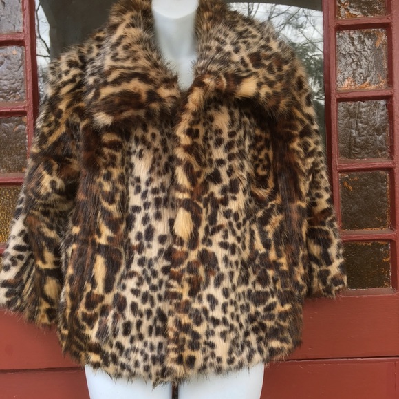 Faux leopard Adrienne Landau jacket