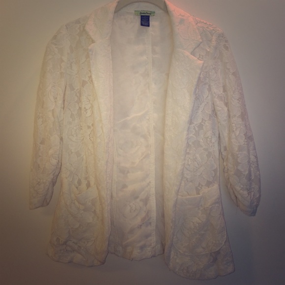 White lace blazer