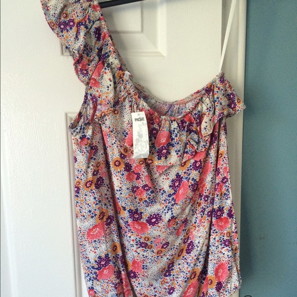 Floral one shoulder top - Picture 3 of 3