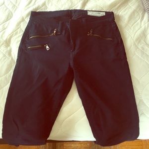 Rag and bone navy pants with zippers