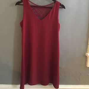 Cranberry shift dress
