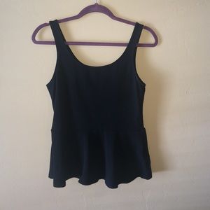 Black peplum top