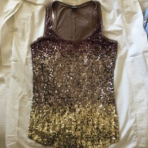 Express sequin top