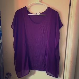 Beautiful girls purple causal shirt
