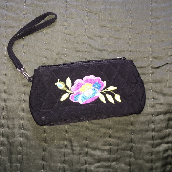 Vera Bradley black wristlet