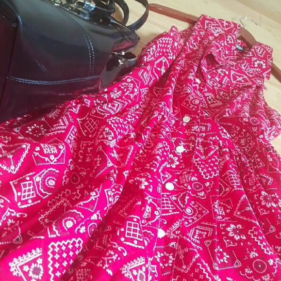 Red bandana  dress