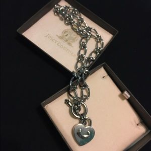 juicy couture heart padlock necklace
