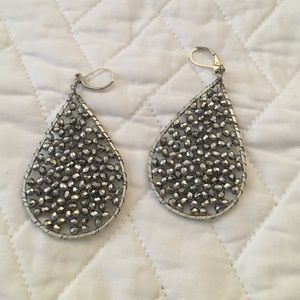 Silver drop earrings